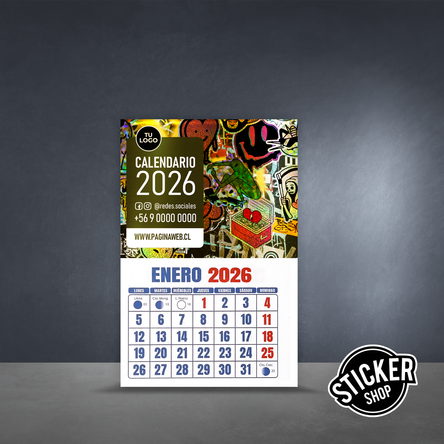 Mini Calendario Magnético 2026 de 7x10 cm