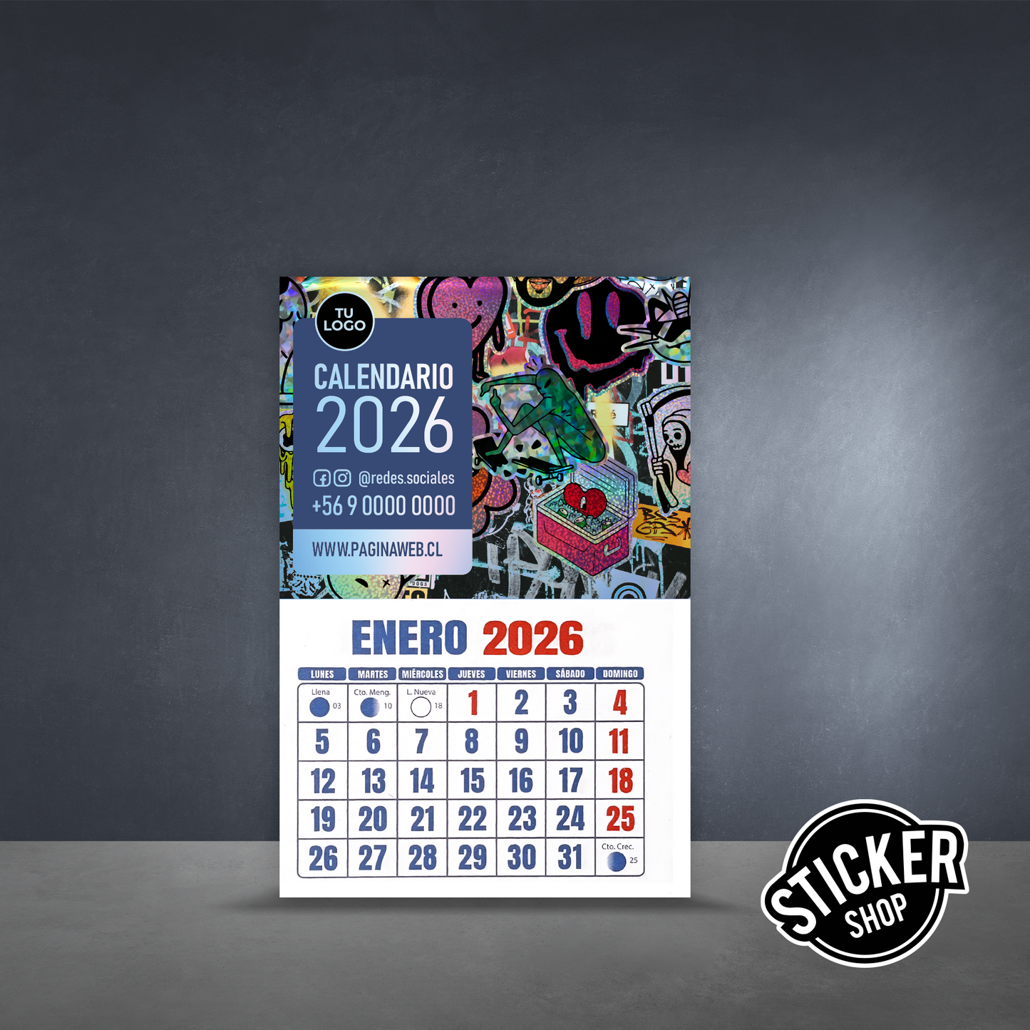 Mini Calendario Magnético 2026 de 7x10 cm