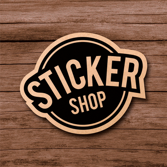 Stickers de papel · Kraft adhesivo