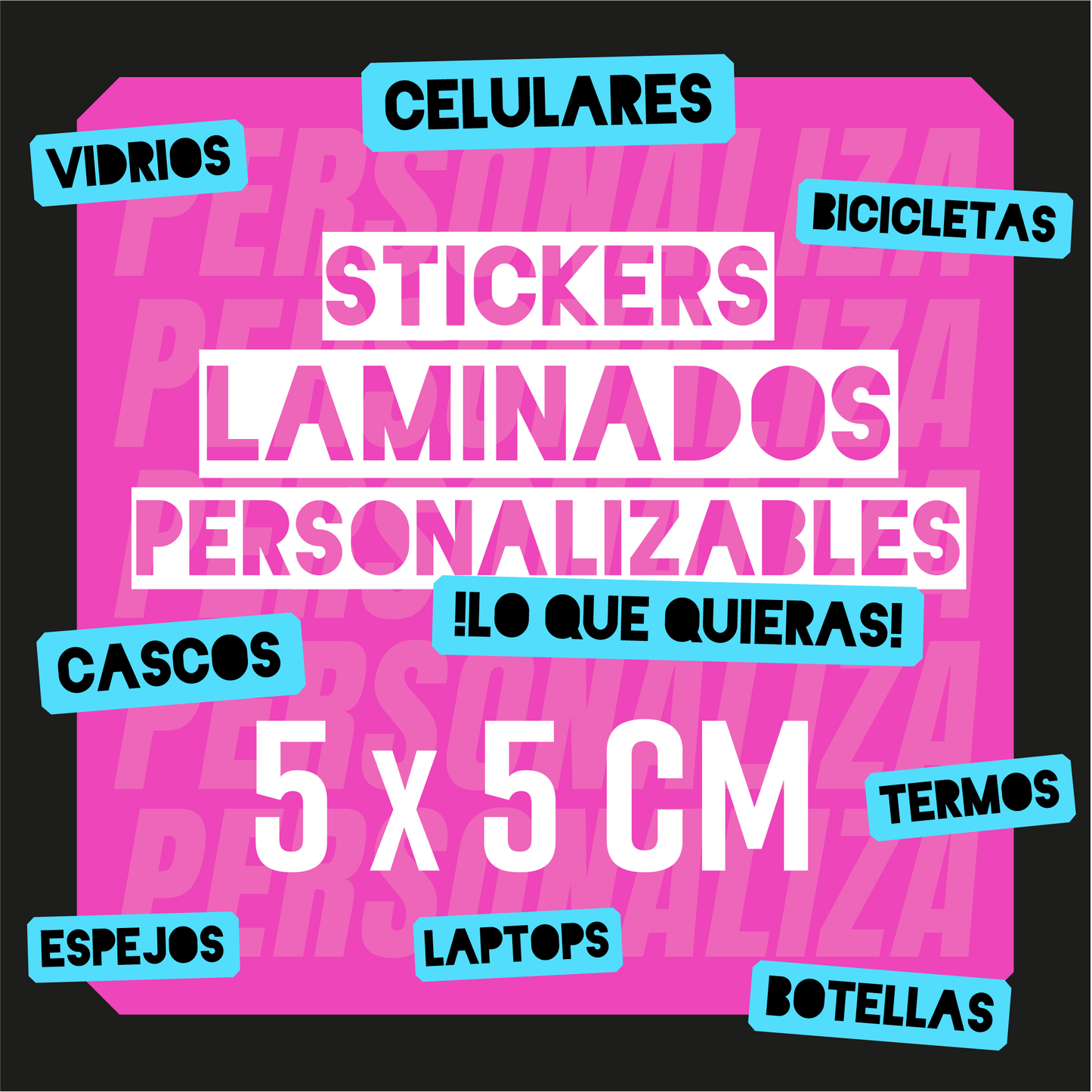 Etiquetas laminadas personalizables