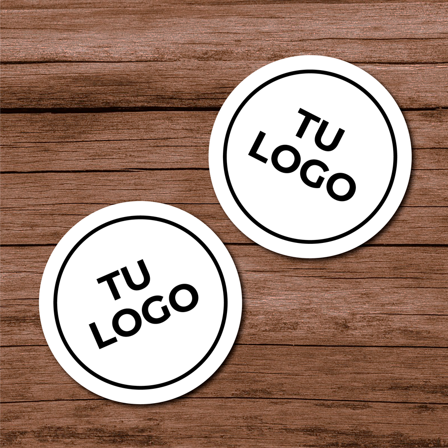 Stickers de papel · Blanco Adhesivo