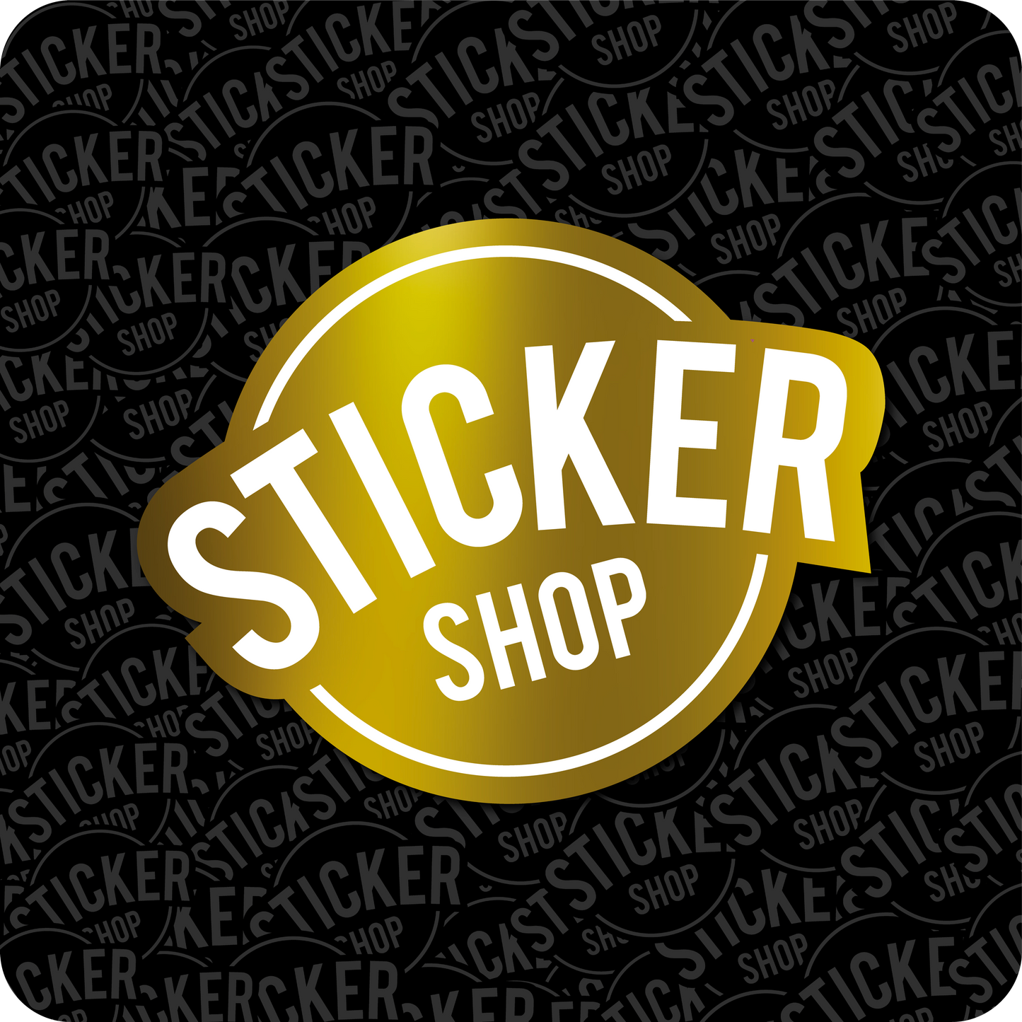 Stickers Dorados con Tinta Blanca