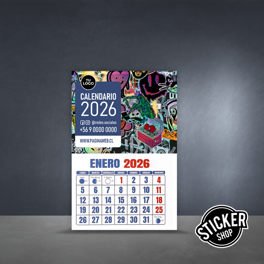Mini Calendario Magnético 2026 de 7x10 cm