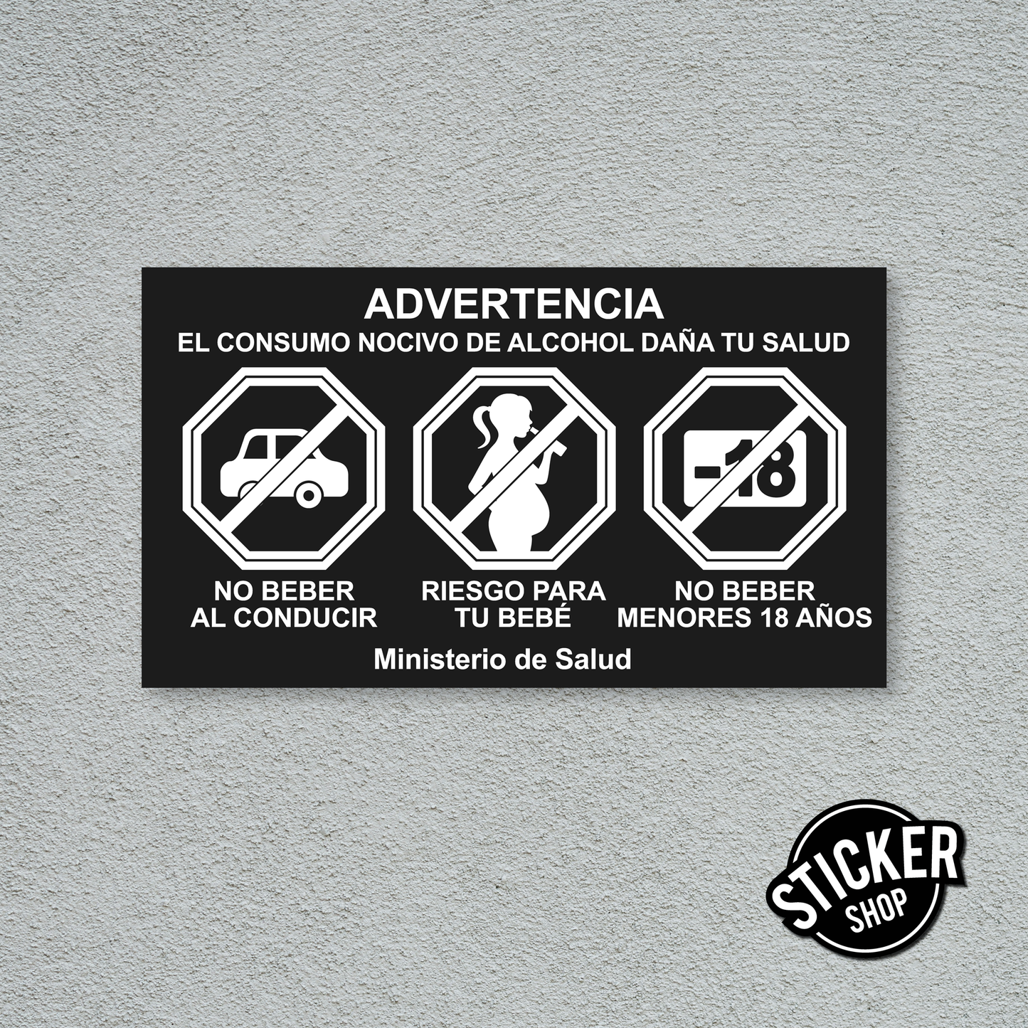 Etiqueta Ley de Alcoholes - Vinilo Blanco