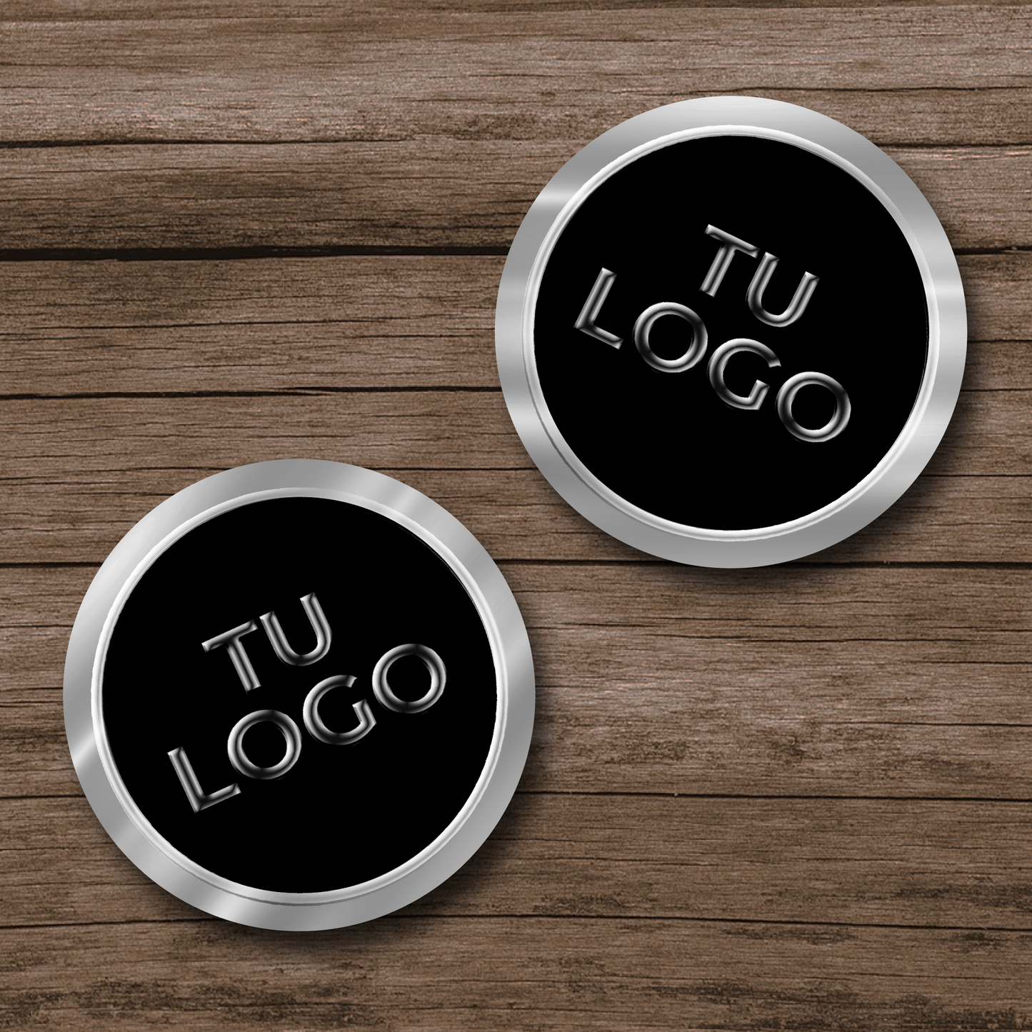 Stickers de papel · Plateado adhesivo con barniz sectorizado
