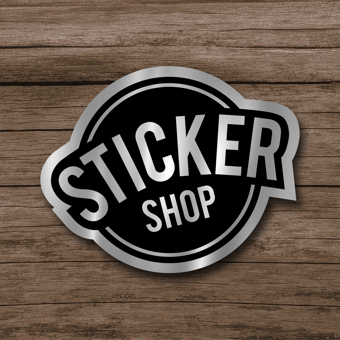 Stickers de papel · Plateado
