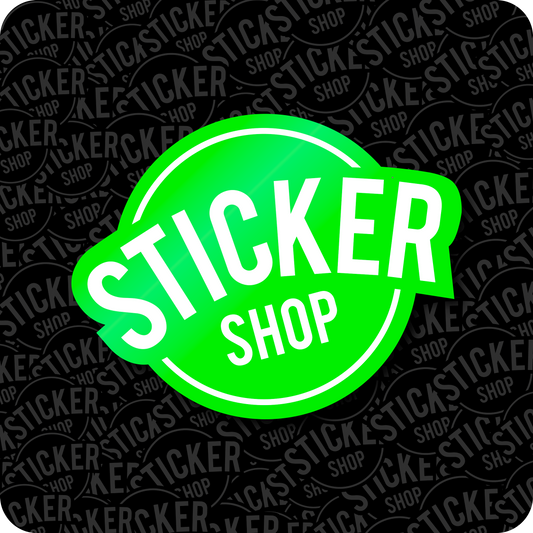 Stickers Verde Neón con Tinta Blanca