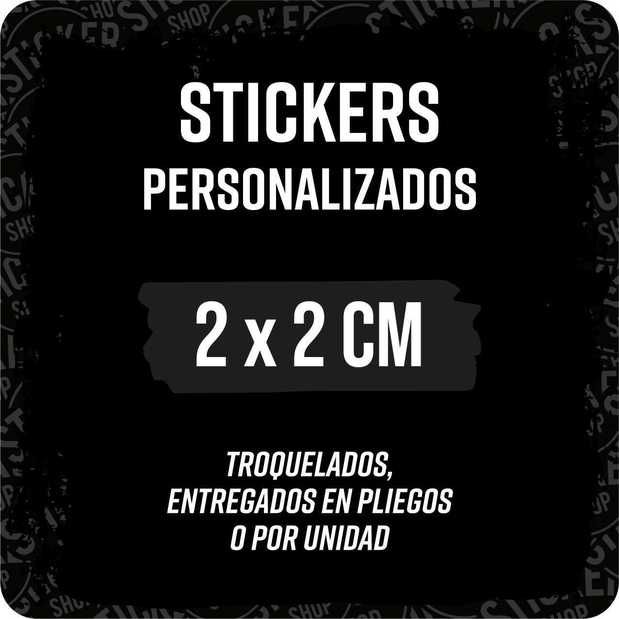 Stickers de 2x2 centímetros