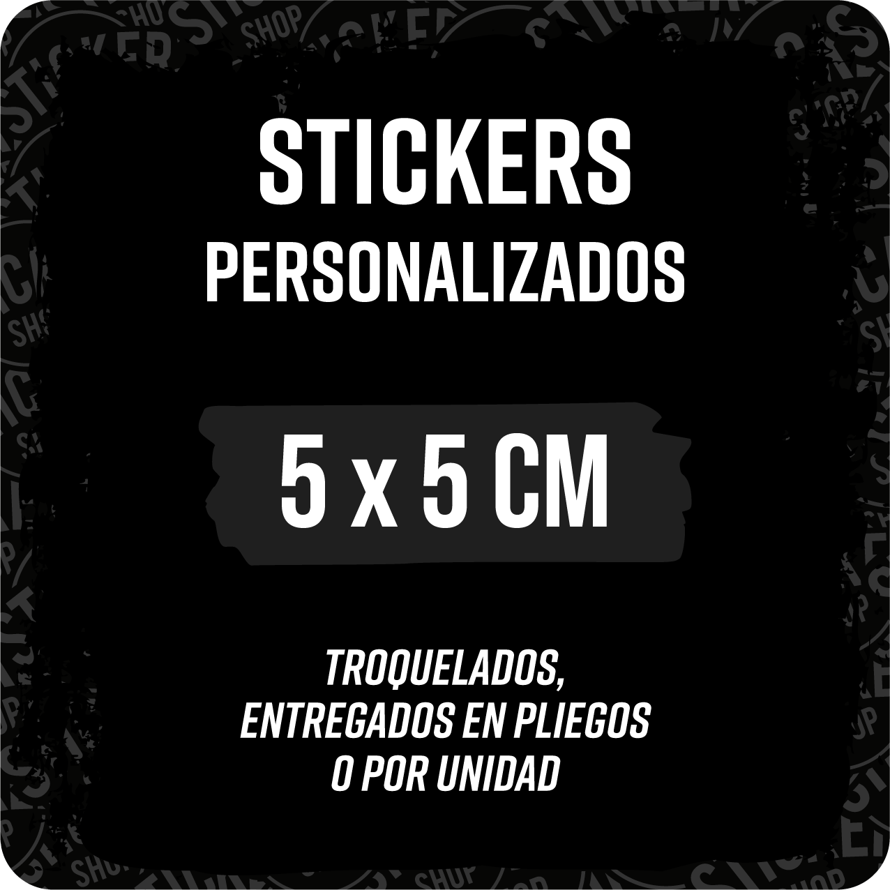 Stickers de 5x5 centímetros