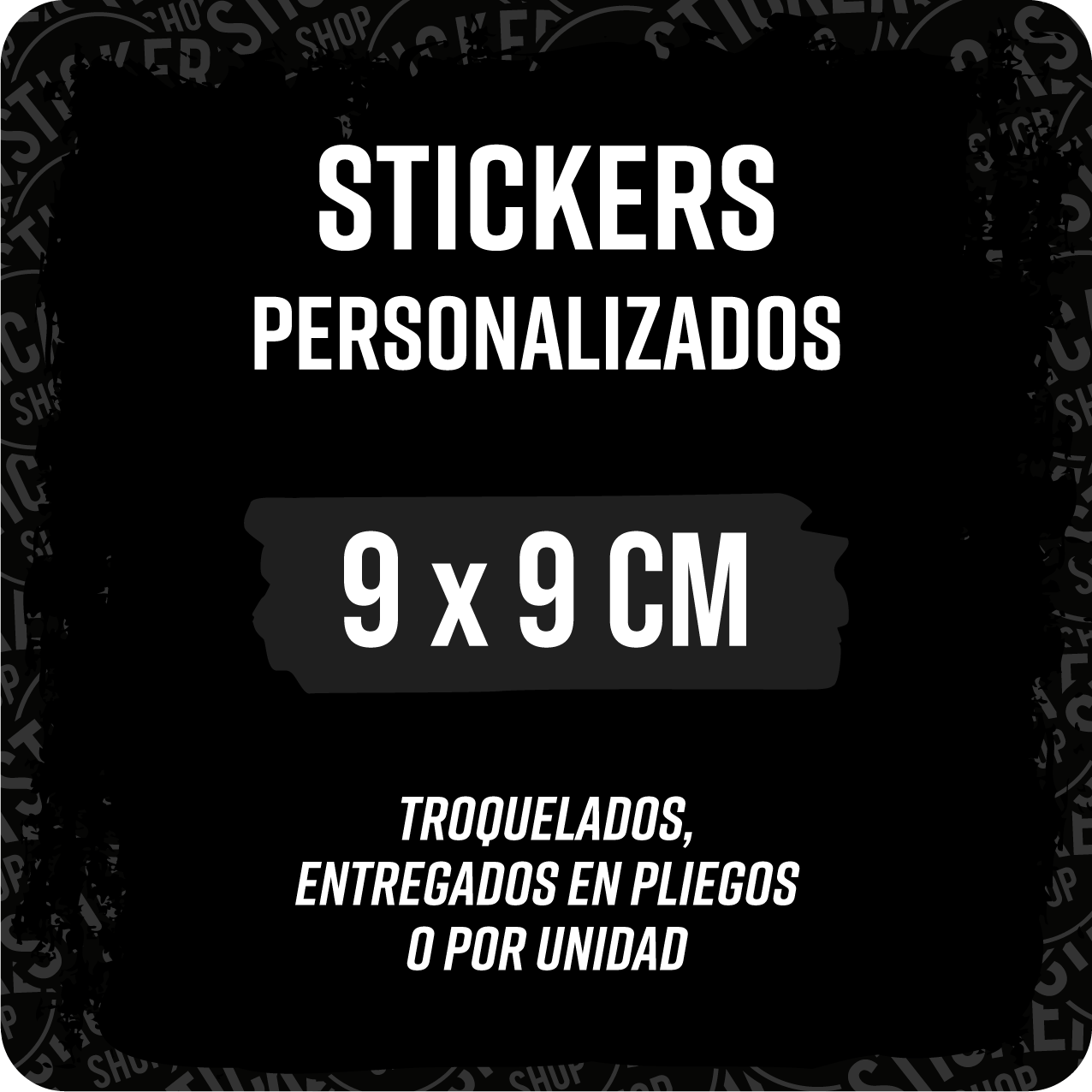 Stickers de 9x9 centimetros