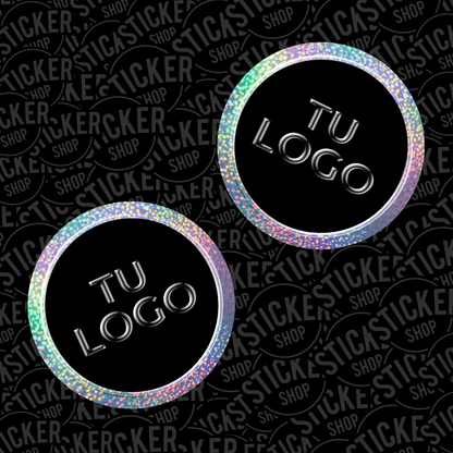 Stickers Glitter Holográfico con Barniz Sectorizado