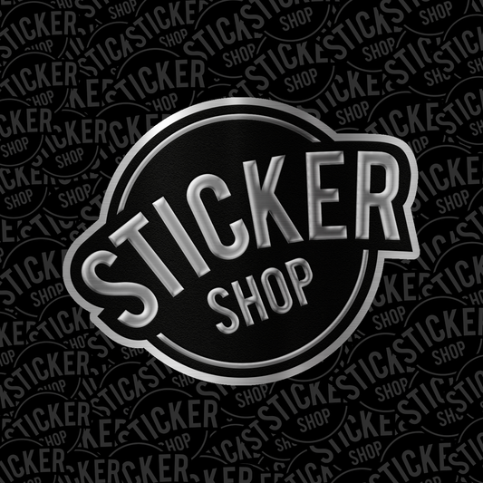 Stickers Plateados con Barniz Sectorizado