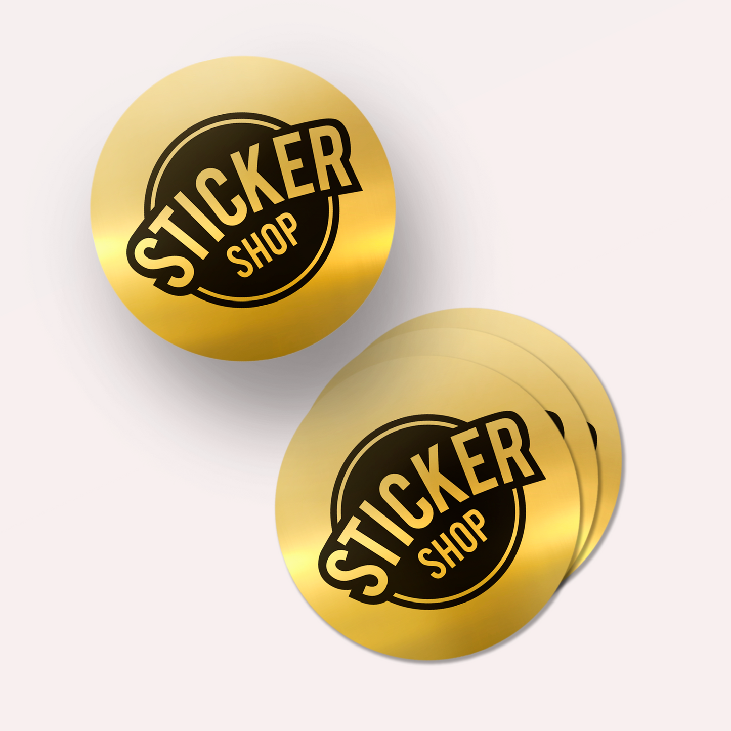 Stickers de vinilo dorado metalizado