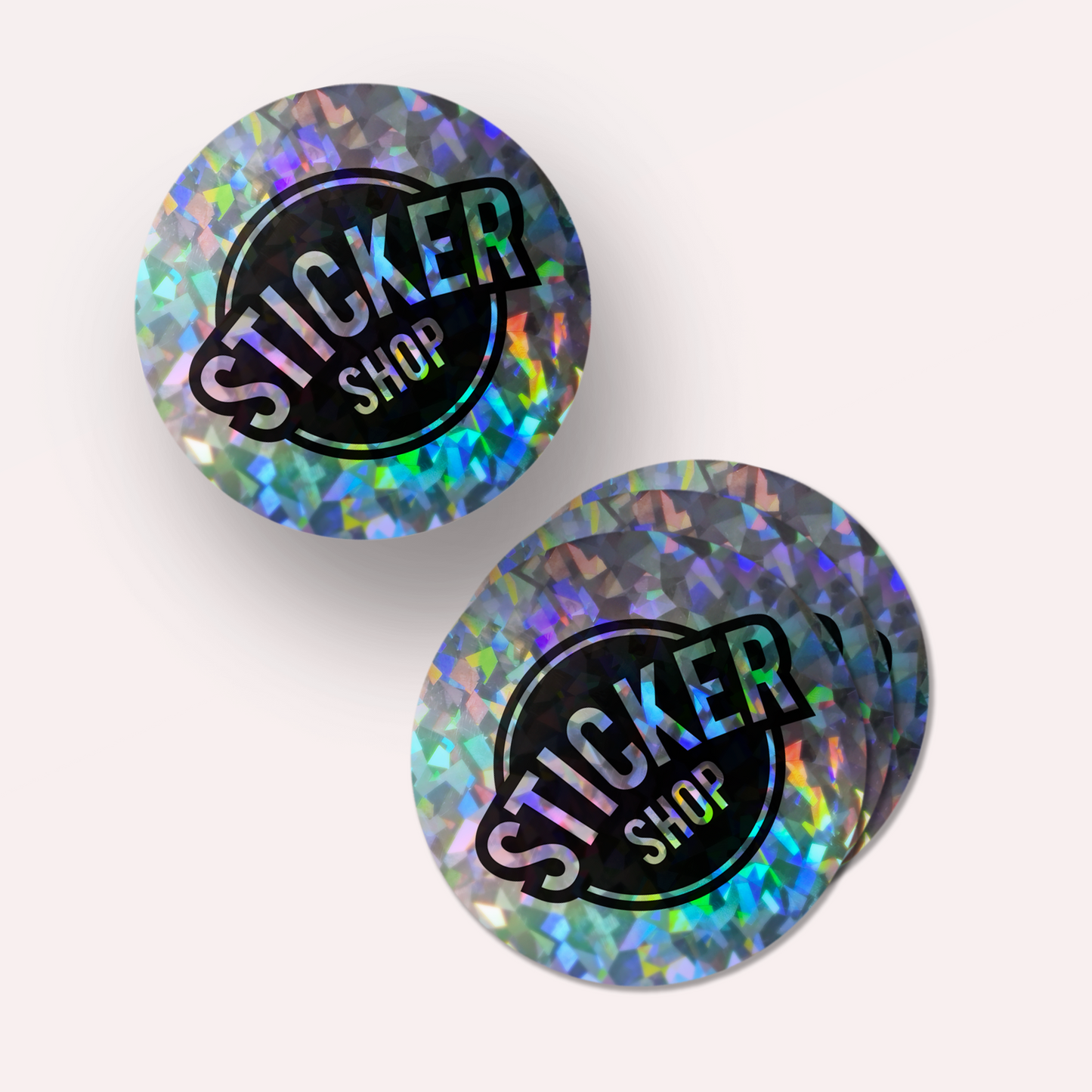 Stickers holográficos cristal