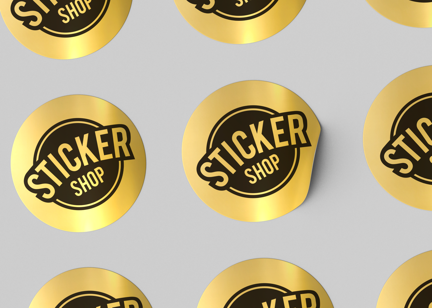 Stickers de vinilo dorado metalizado