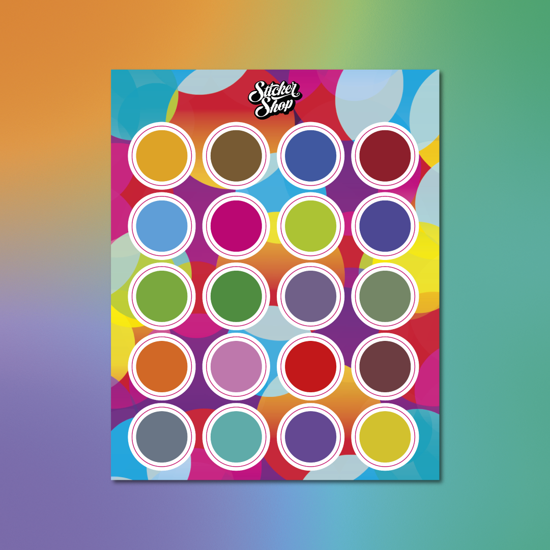 Lámina de Stickers de Círculos