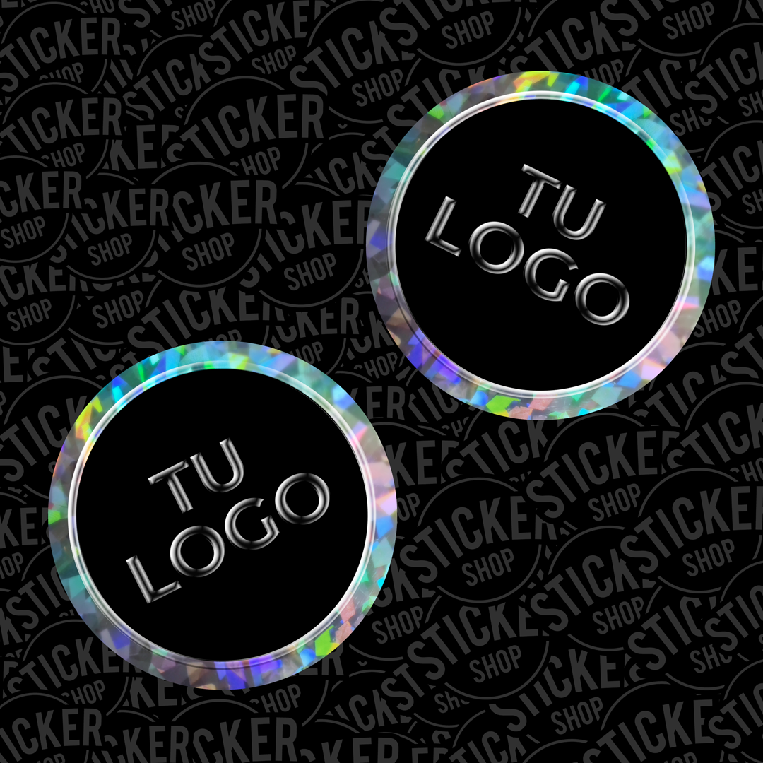 100 stickers con Barniz Sectorizado
