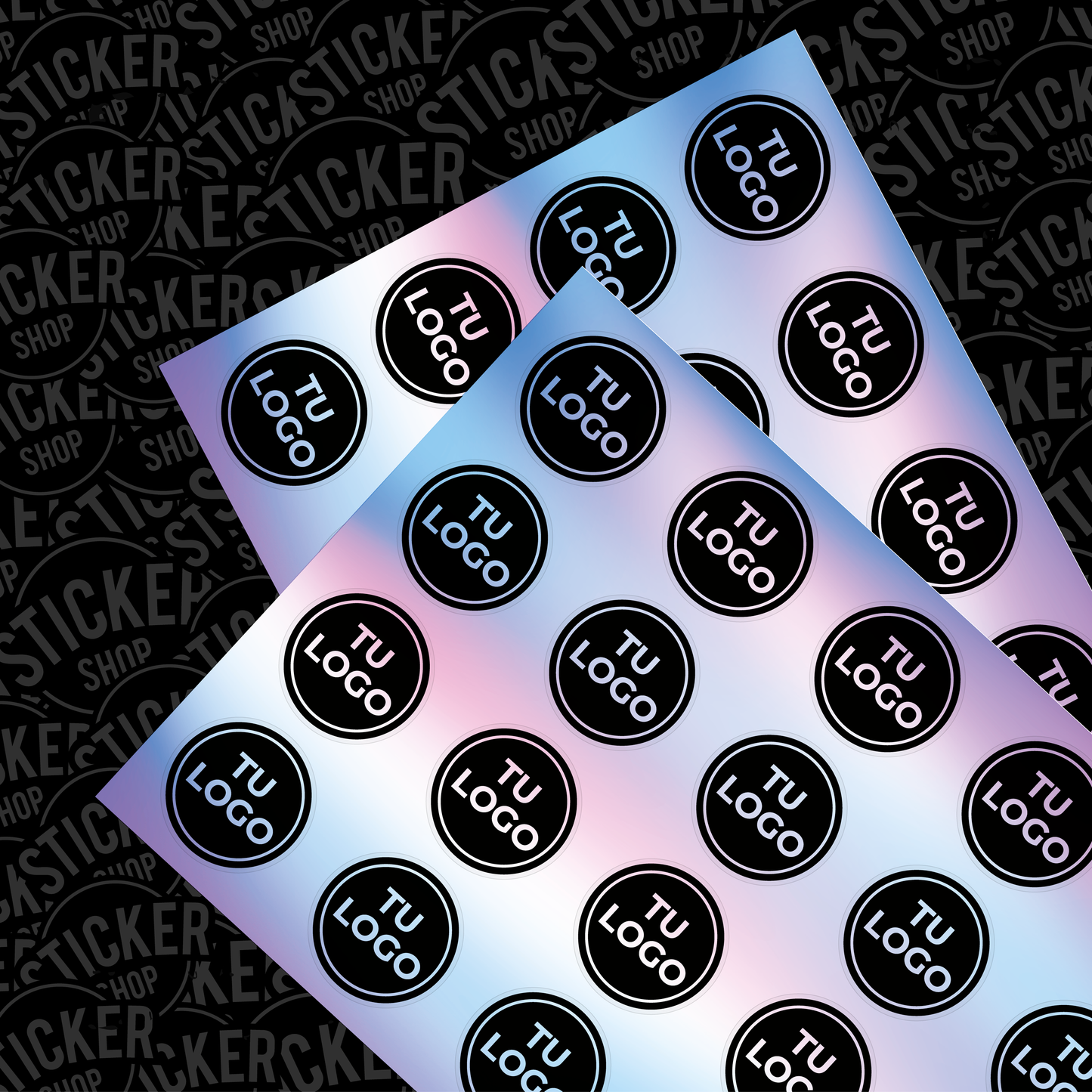 1.000 stickers de 10x10 cm