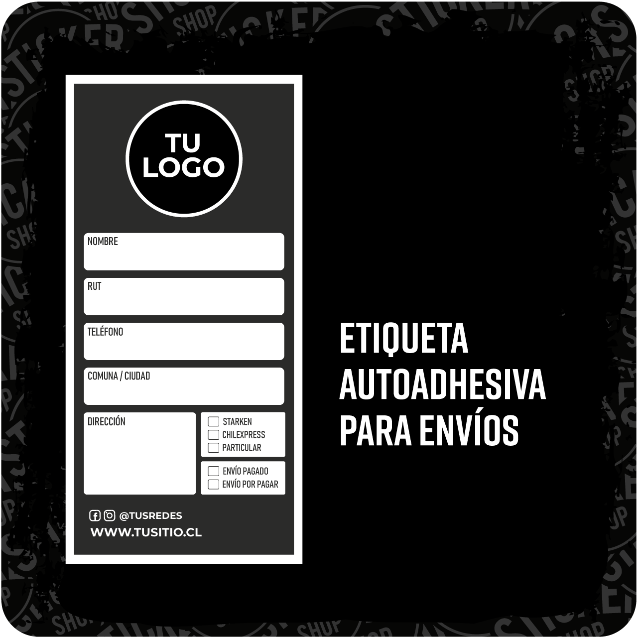 Etiqueta autoadhesiva para envíos