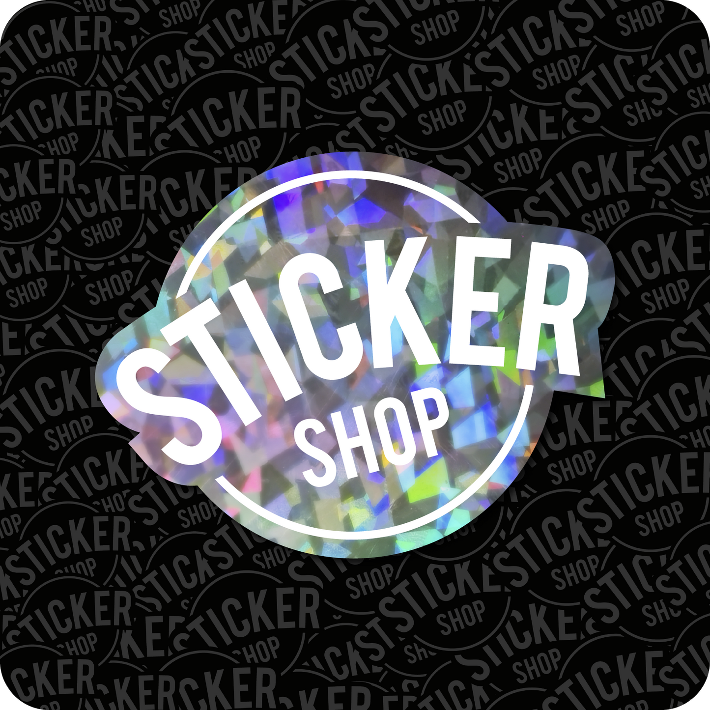 Stickers Holográficos Cristal con Tinta Blanca