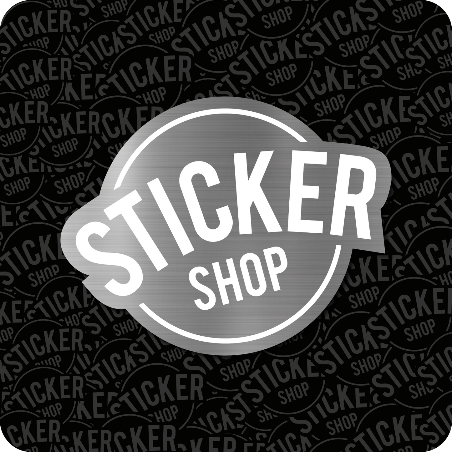 Stickers Plateados con Tinta Blanca