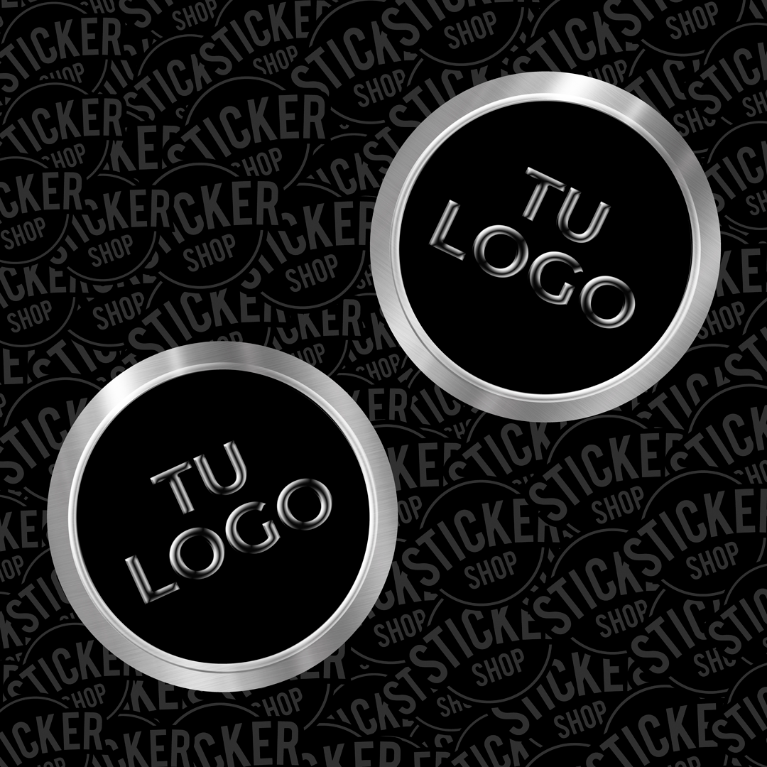 Stickers Plateados con Barniz Sectorizado