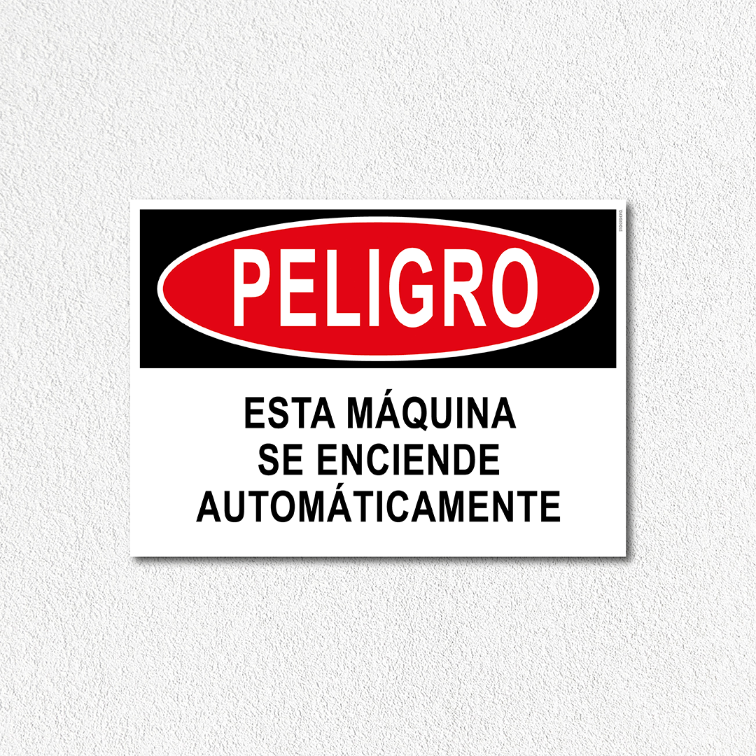 Peligro - Máquina encendido automático