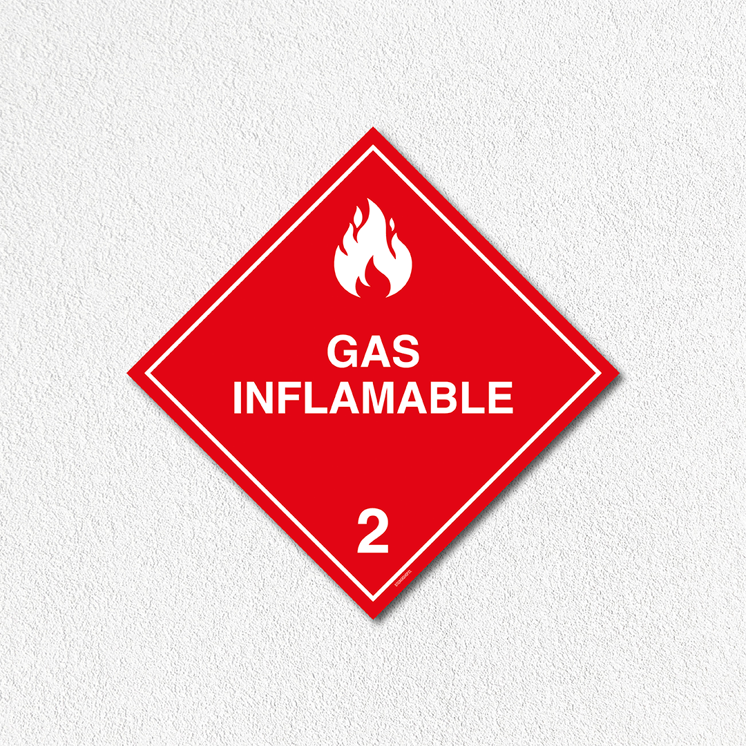 Sustancias peligrosas - Gas inflamable rojo