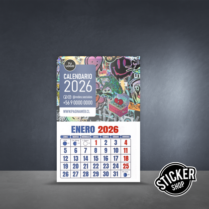 Mini Calendario Magnético 2026 de 7x10 cm
