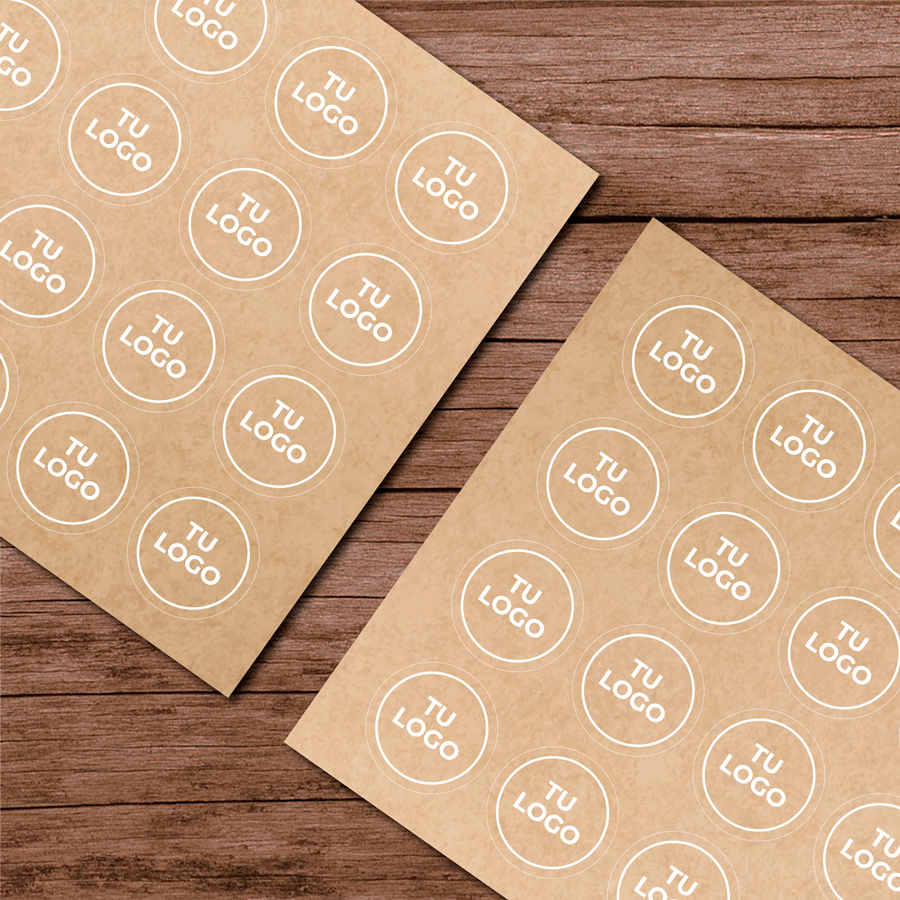 Kraft Sticker Stickers de papel · Kraft adhesivo tinta blanca – StickerShopcl