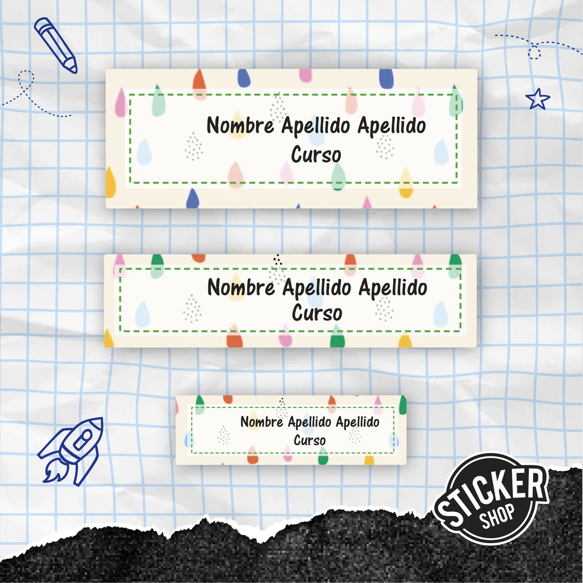 Sticker Escolar Pack Escolar E107 – StickerShopcl