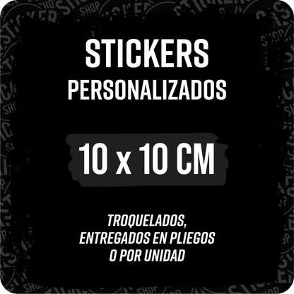 Stickers de 10x10 centímetros