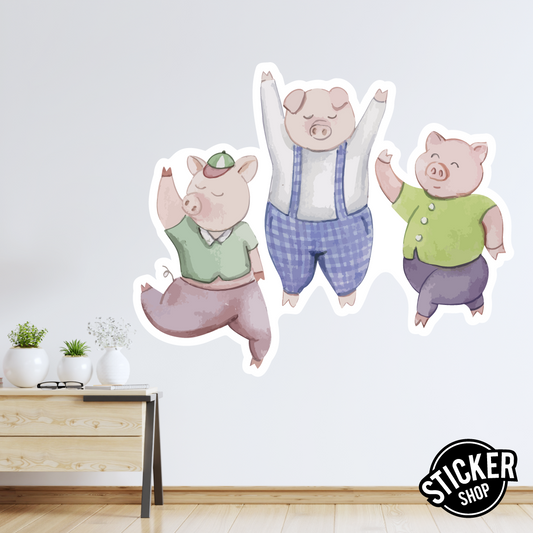 Sticker XL de Los Tres Cerditos