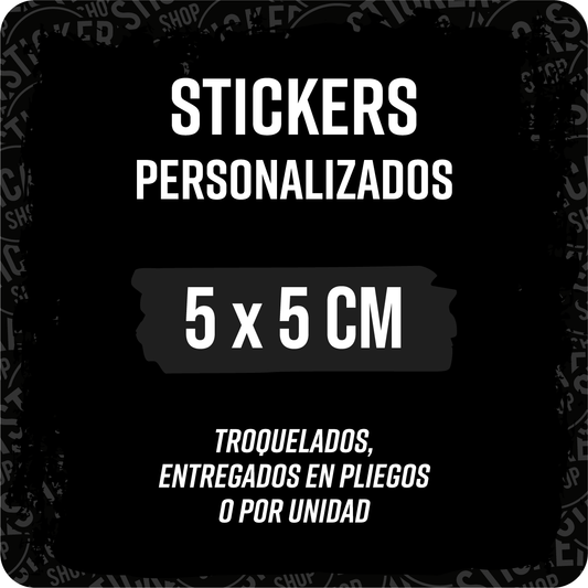 Stickers de 5x5 centímetros