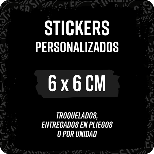 Stickers de 6x6 centímetros