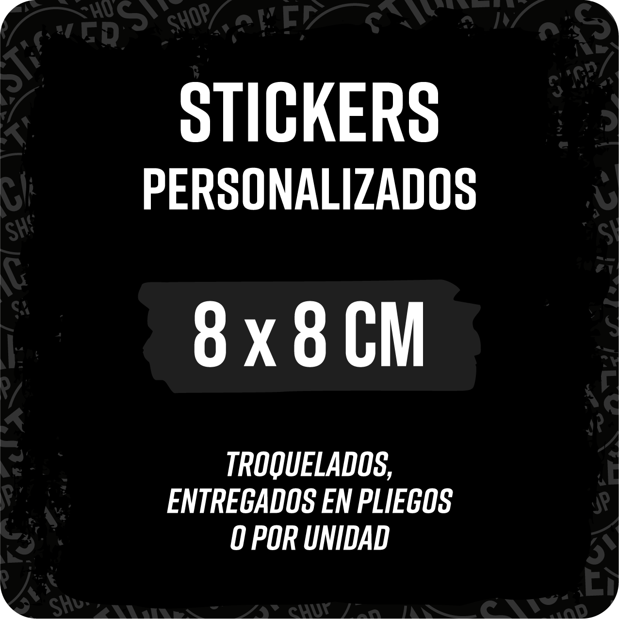 8 Inch Size Sticker Stickers de 8x8 centímetros – StickerShopcl