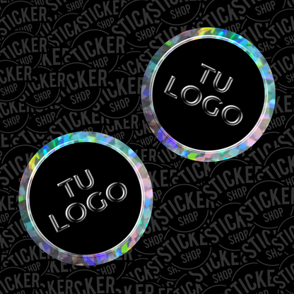 Stickers Cristal Holográfico con Barniz Sectorizado