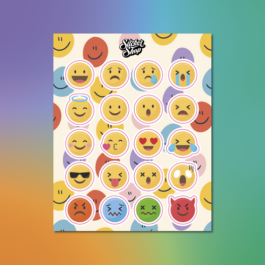Lámina de Stickers de Emojis