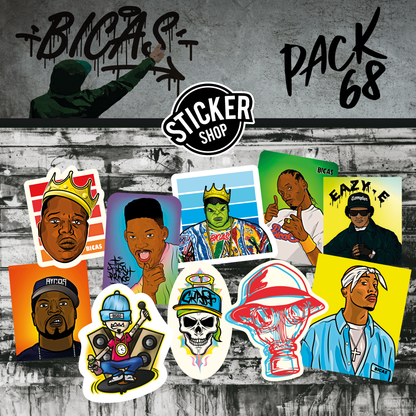 Pack de stickers N68 (Ilustrador: Bicas_one)