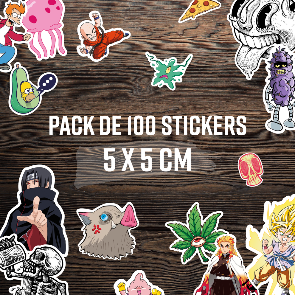 100 Random Stickers Pack de 100 stickers Random – StickerShopcl