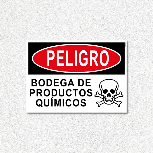 Peligro - Bodega de productos químicos