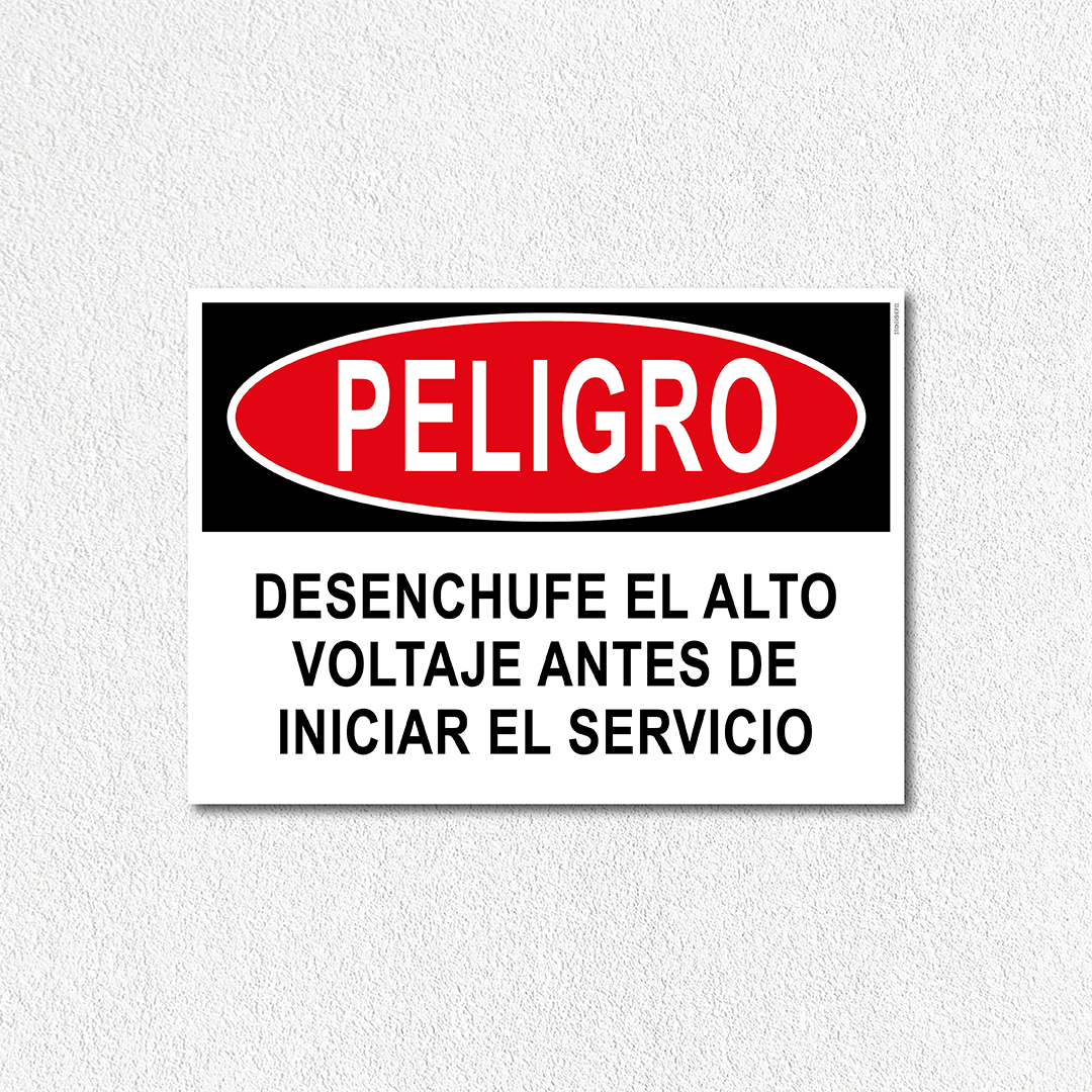 Peligro - Desenchufe alto voltaje