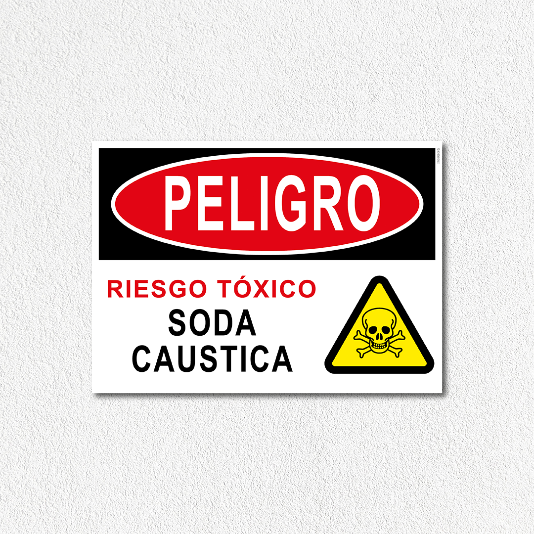Peligro - Riesgo tóxico soda caustica