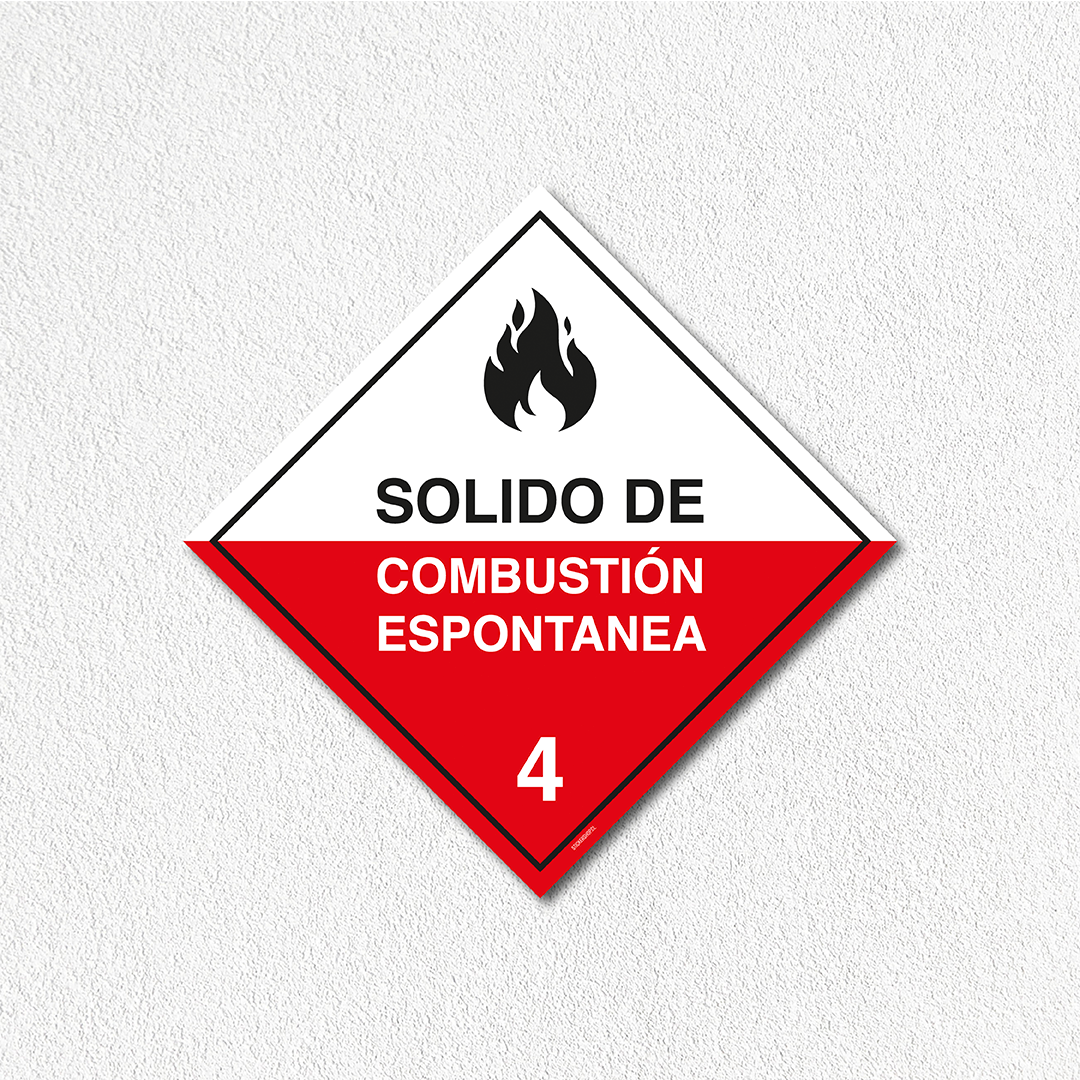 Sustancias peligrosas - Solido combustión espontanea – StickerShopcl